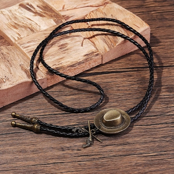 Set of 6 Western And Native American style Bolo ties 39" wolf, bull & co… - Picture 2 of 5